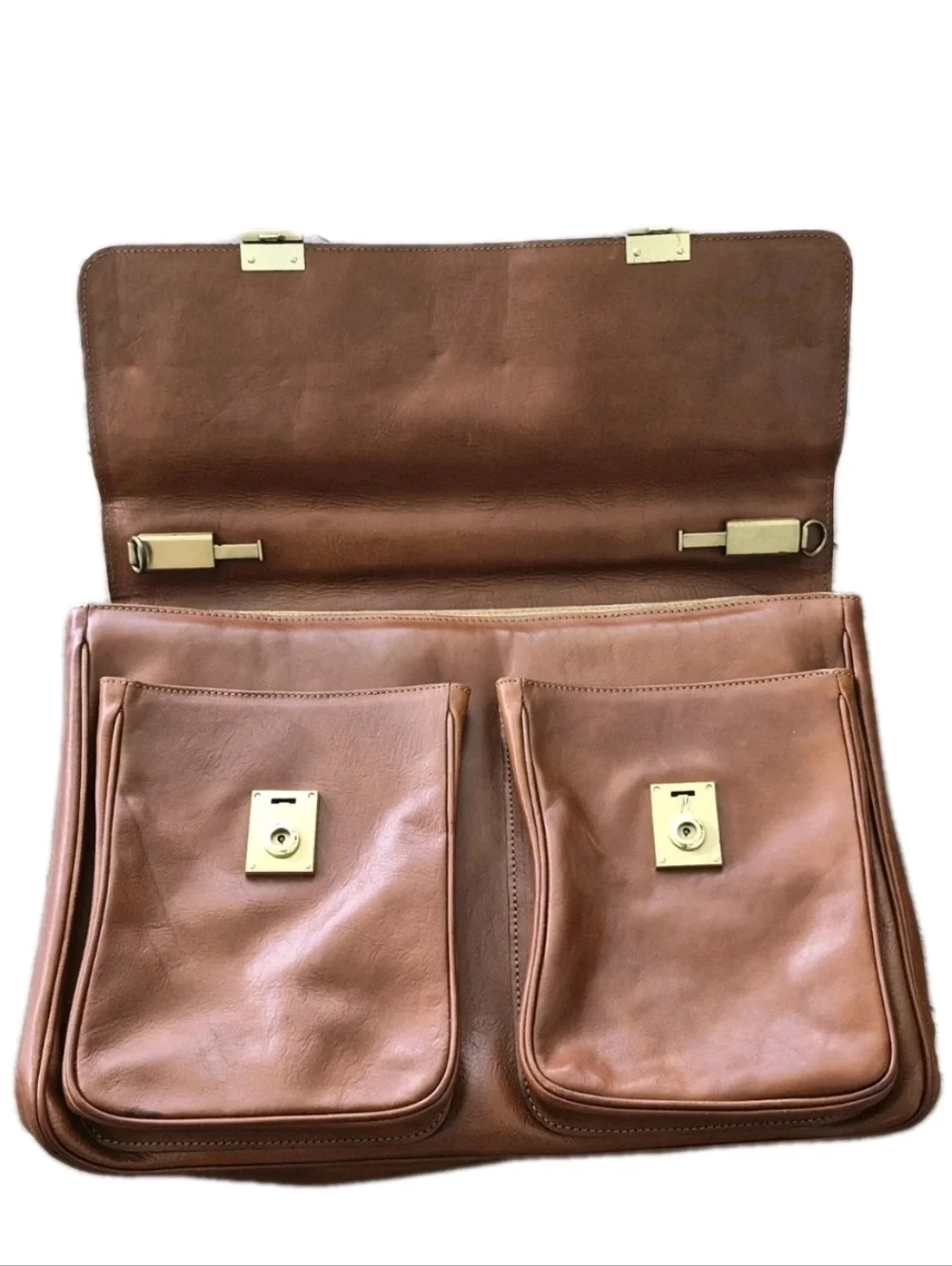 Vintage Brooks Brothers Italian Leather Briefcase.